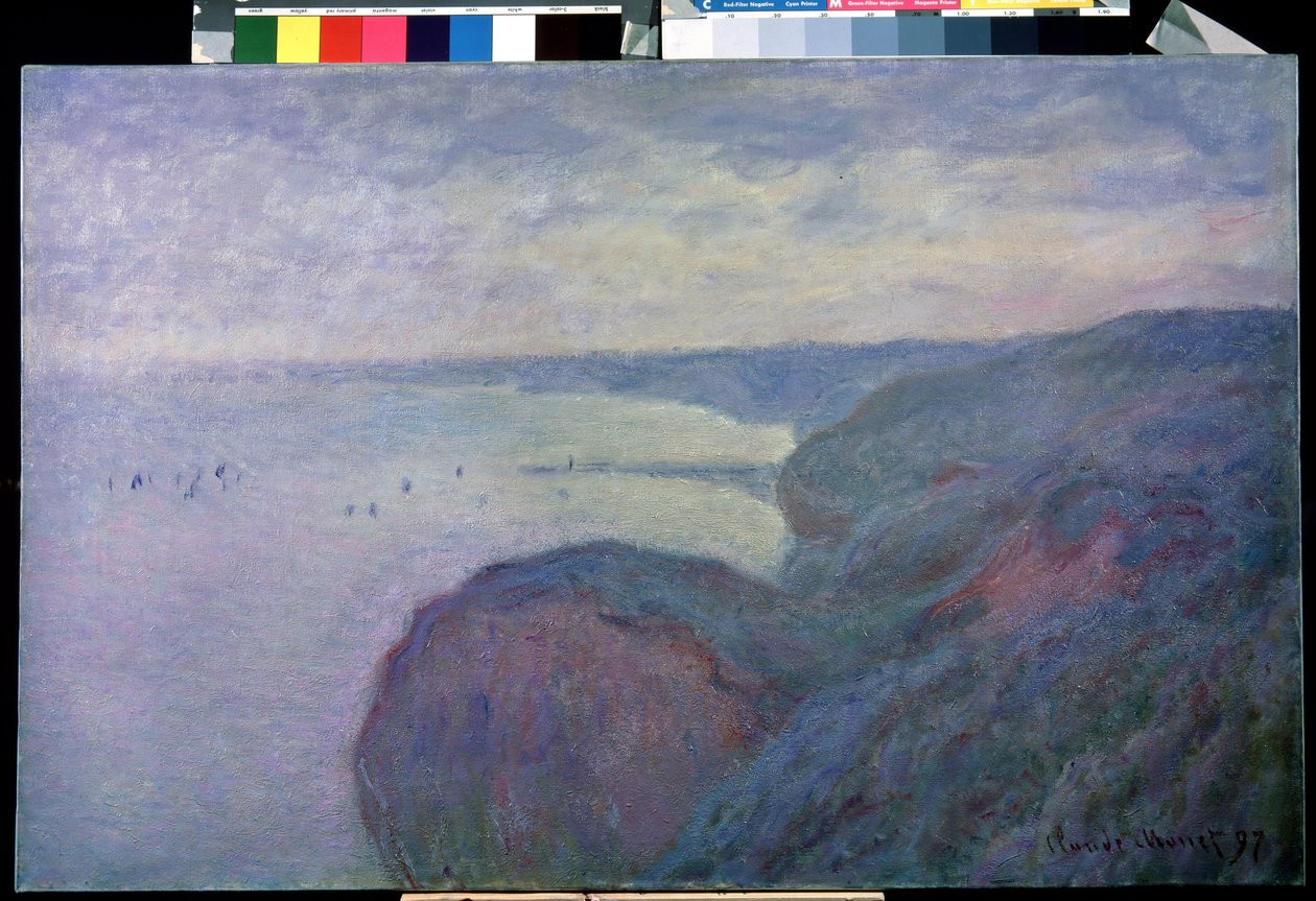 Na útesu poblíž Dieppe. Obraz Clauda Moneta (1840-1926) od Claude Monet