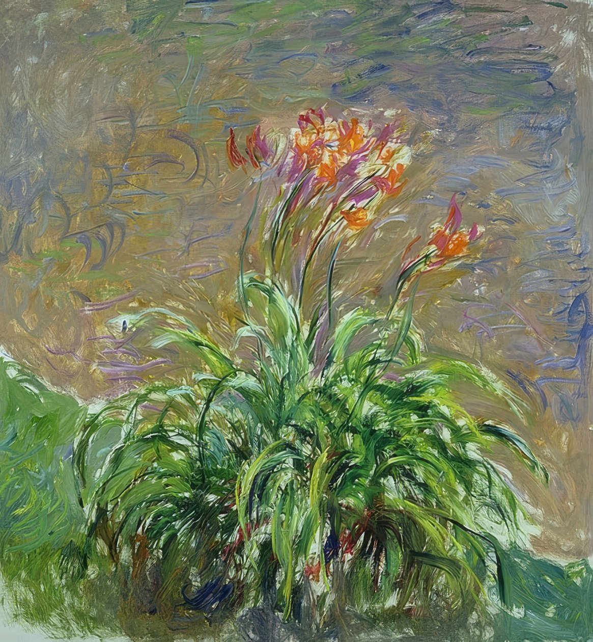 Taglilien (Denní lilie). 1914-17 od Claude Monet