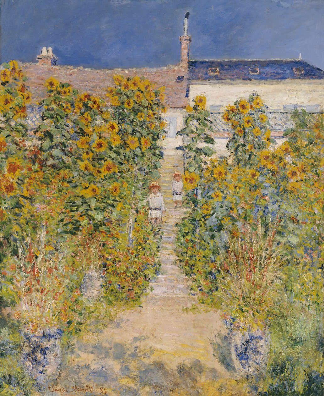 Umělcova zahrada ve Vetheuil od Claude Monet