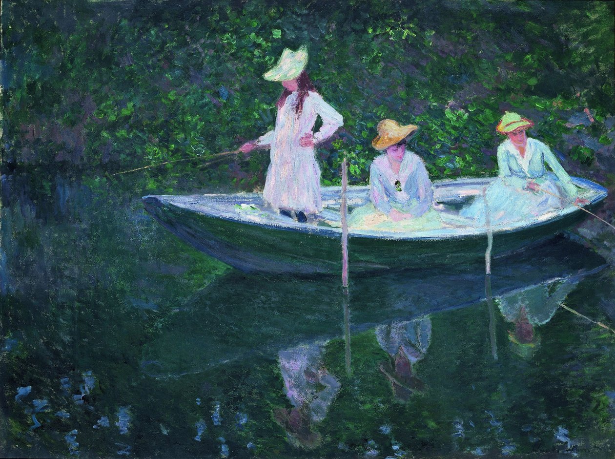 Loď v Giverny En norvégienne od Claude Monet