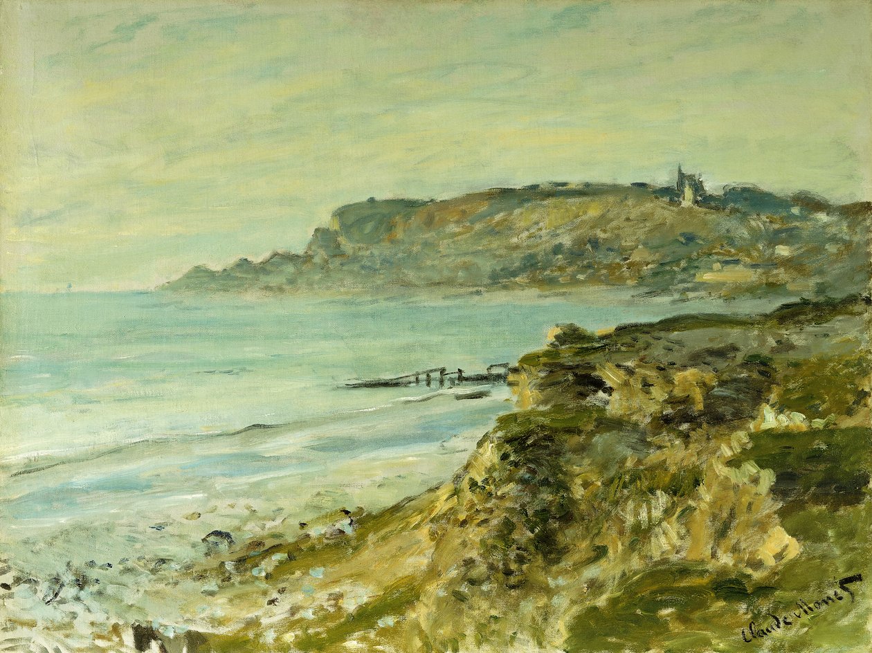 Útesy v Sainte-Adresse; The Cliff of Saint Address, 1873 od Claude Monet