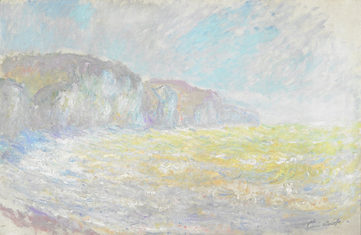 Útesy Pourville, Drsné moře od Claude Monet