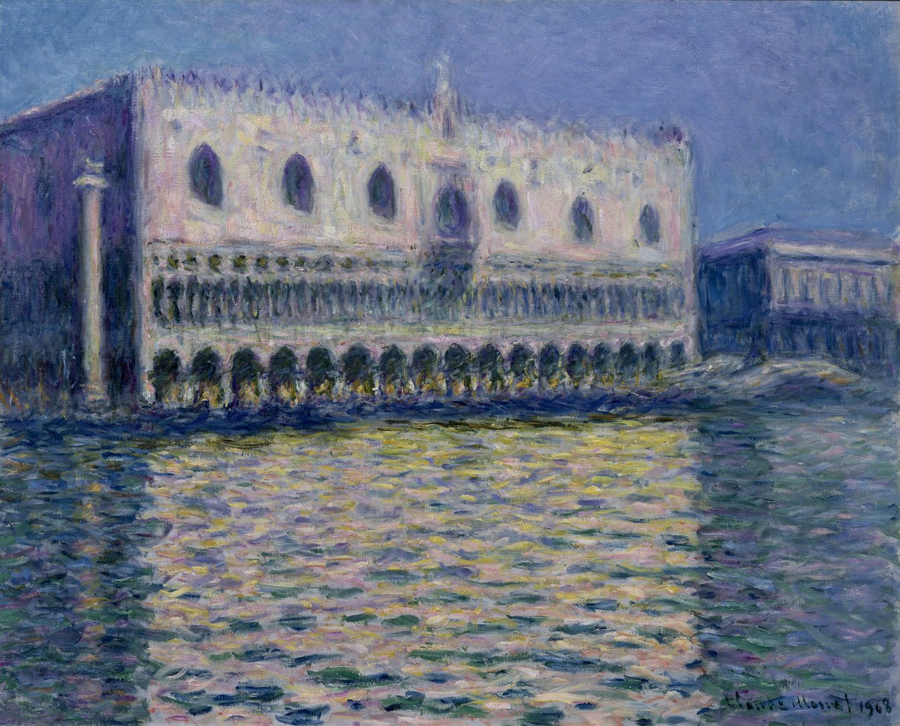 Dóžecí palác v Benátkách od Claude Monet