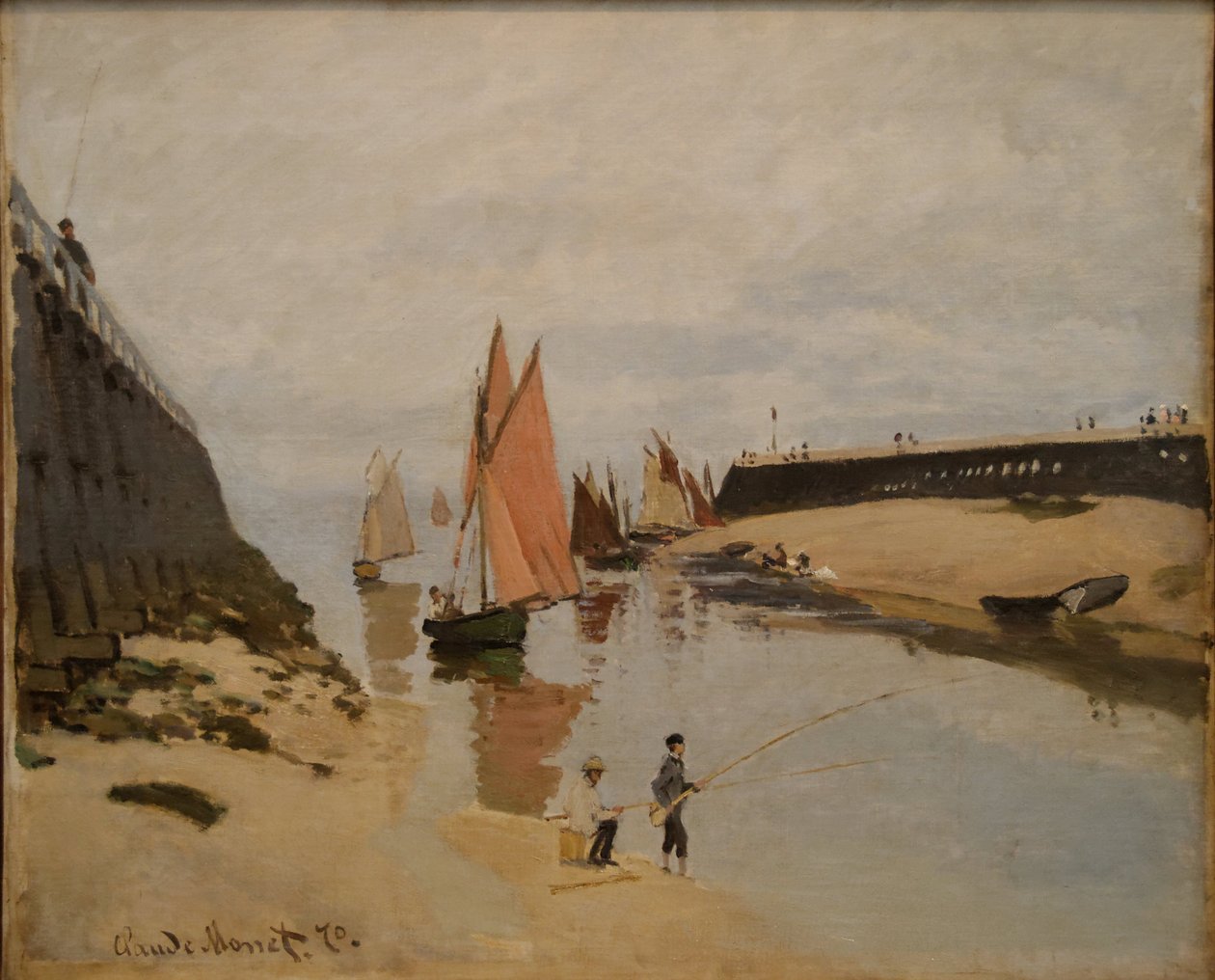 Přístav v Trouville - Obraz Clauda Moneta (1840-1926) - 1870 - Olej na plátně - 54x65,7 - Muzeum Szepmuveszeti, Budapešť od Claude Monet