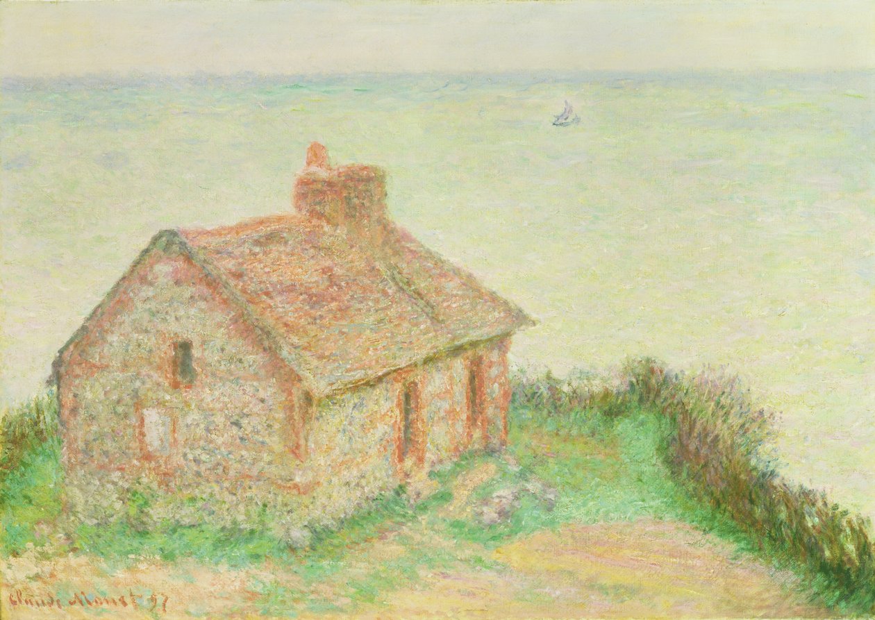 Dům v Douanieru, Růžový efekt, 1897 od Claude Monet