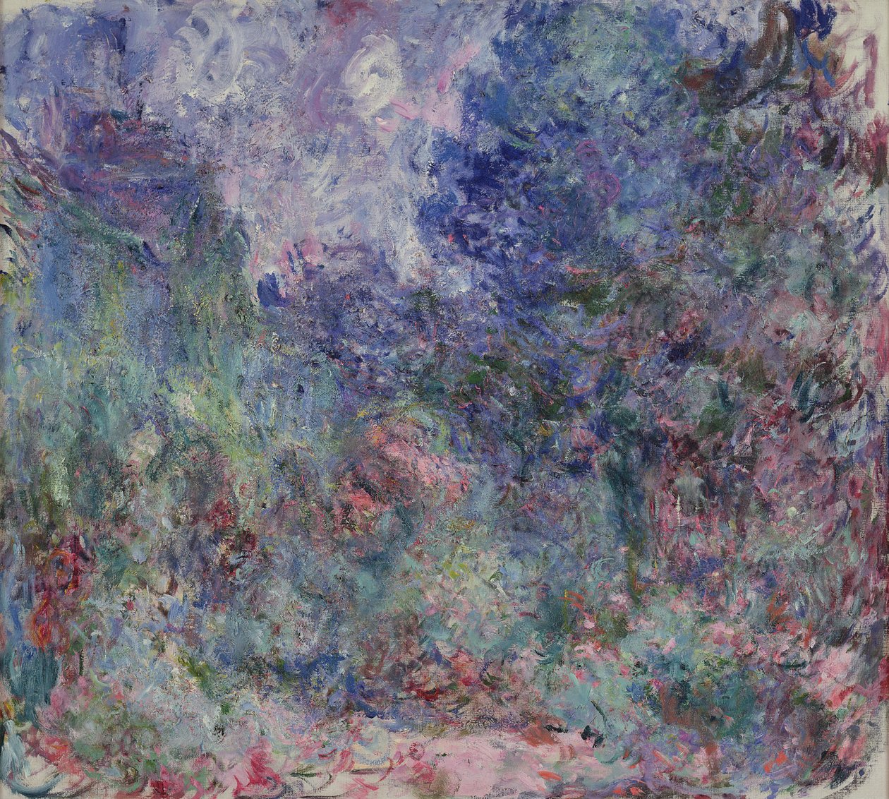 Dům v Giverny při pohledu z růžové zahrady, 1922-24 od Claude Monet
