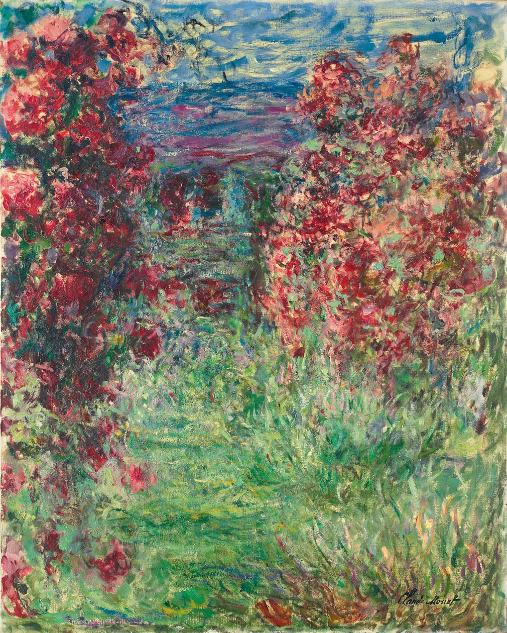 Dům v Giverny pod růžemi; Dům v růžích, 1925 od Claude Monet