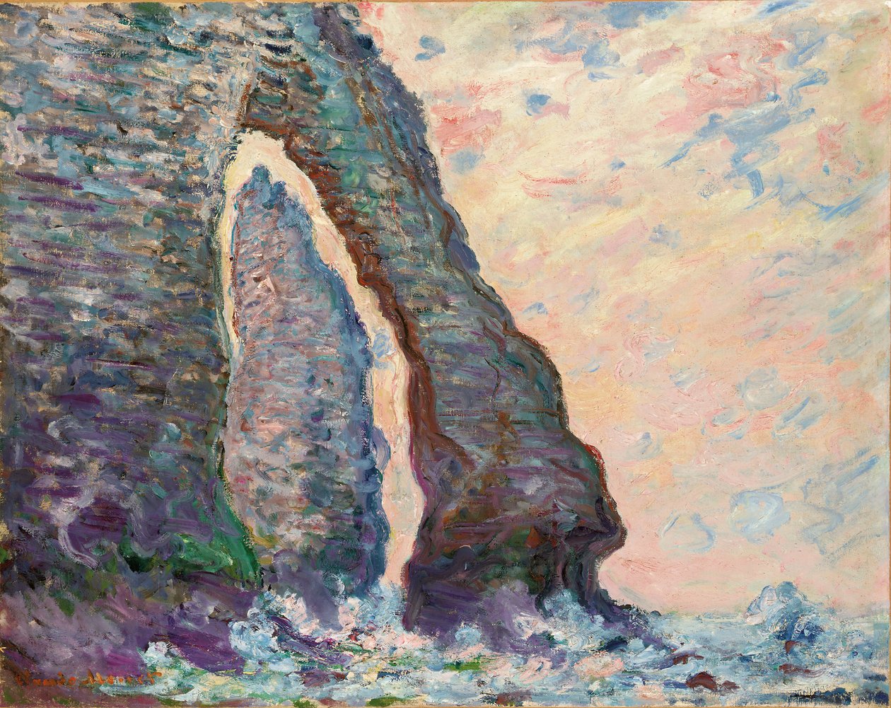 Jehlová skála skrz Avalskou bránu od Claude Monet