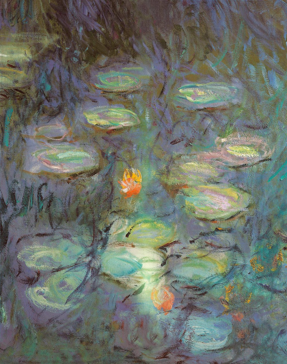 The Nympheas: Morning (detail) od Claude Monet