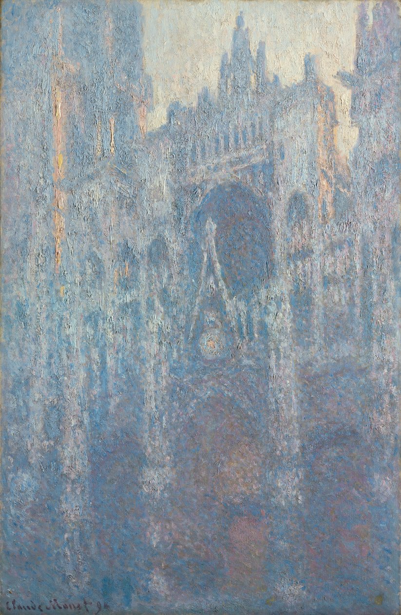 Portál rouenské katedrály v ranním světle od Claude Monet