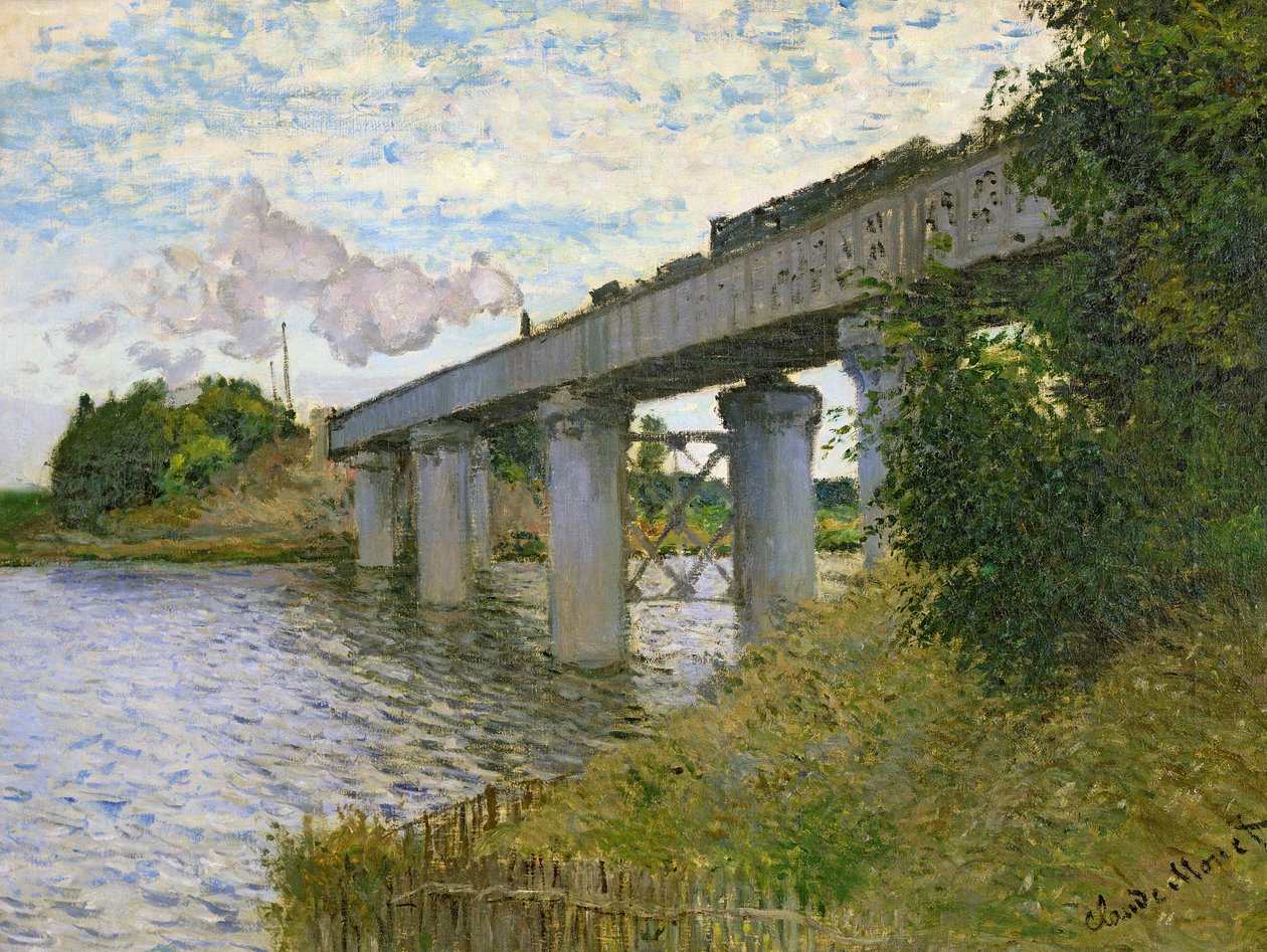 Železniční most v Argenteuil od Claude Monet