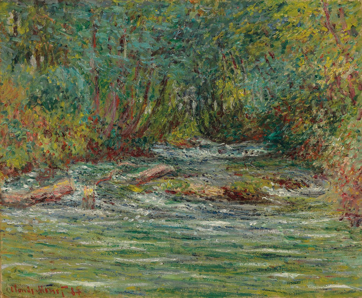 Řeka Epte v Giverny, léto; Řeka Epte v Giverny, léto, 1884 od Claude Monet