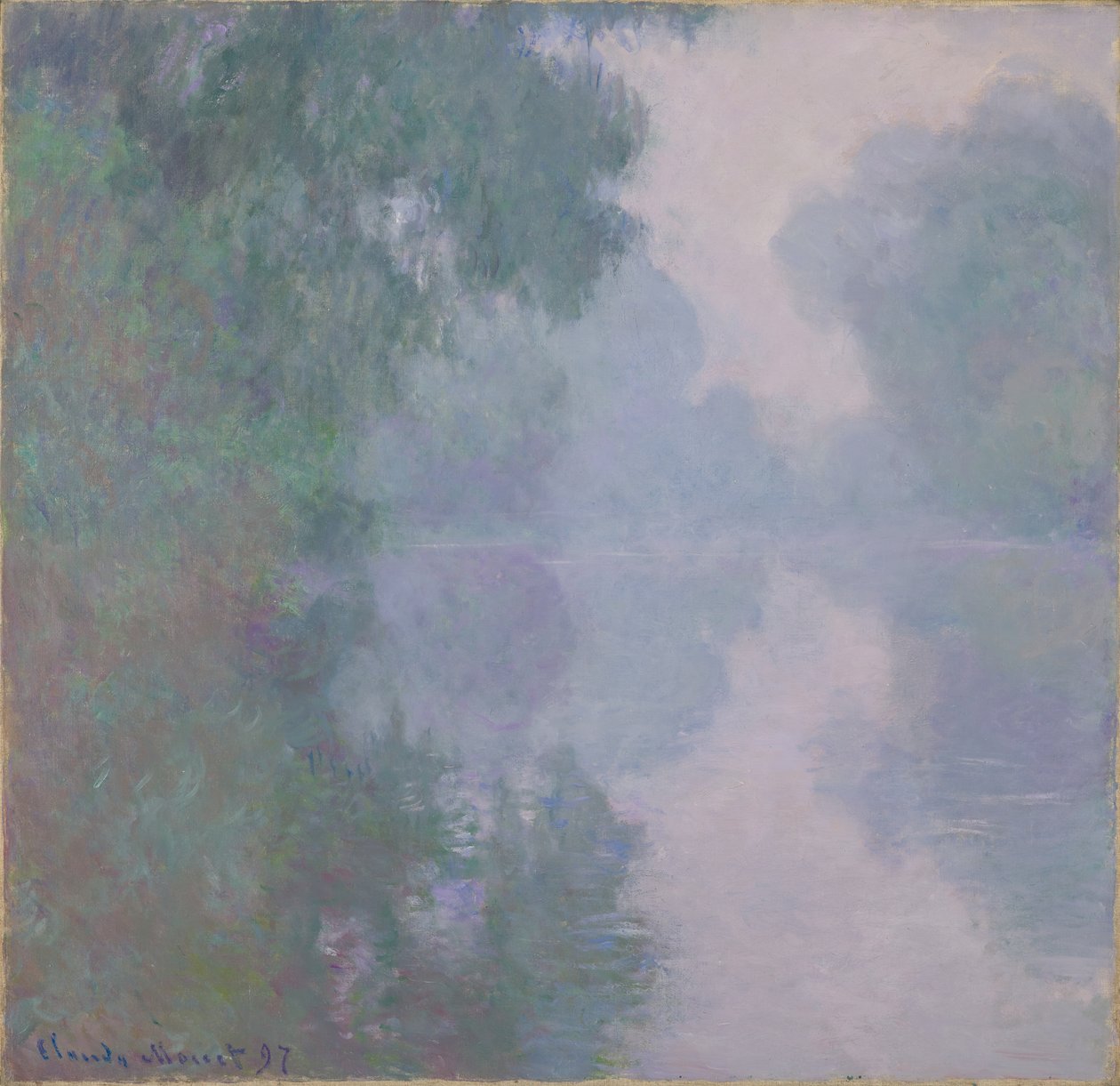 Seina v Giverny, Ranní mlhy, 1897 od Claude Monet