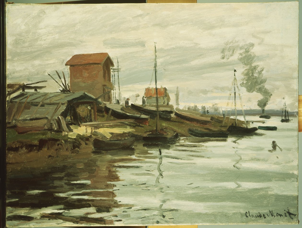 Seina v Petit-Gennevilliers, 1872 od Claude Monet