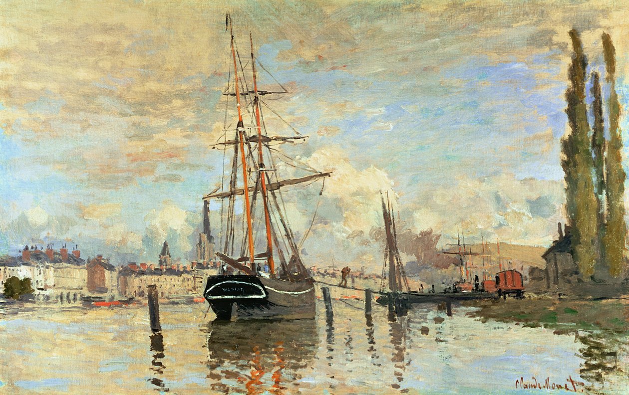 Seina v Rouenu, 1872 od Claude Monet