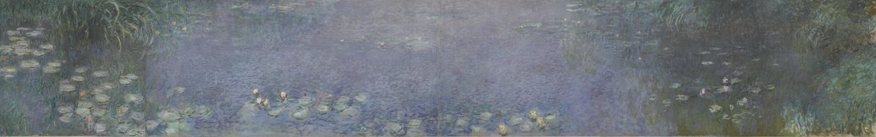 Lekníny - odrazy stromů, 1914-1926 od Claude Monet