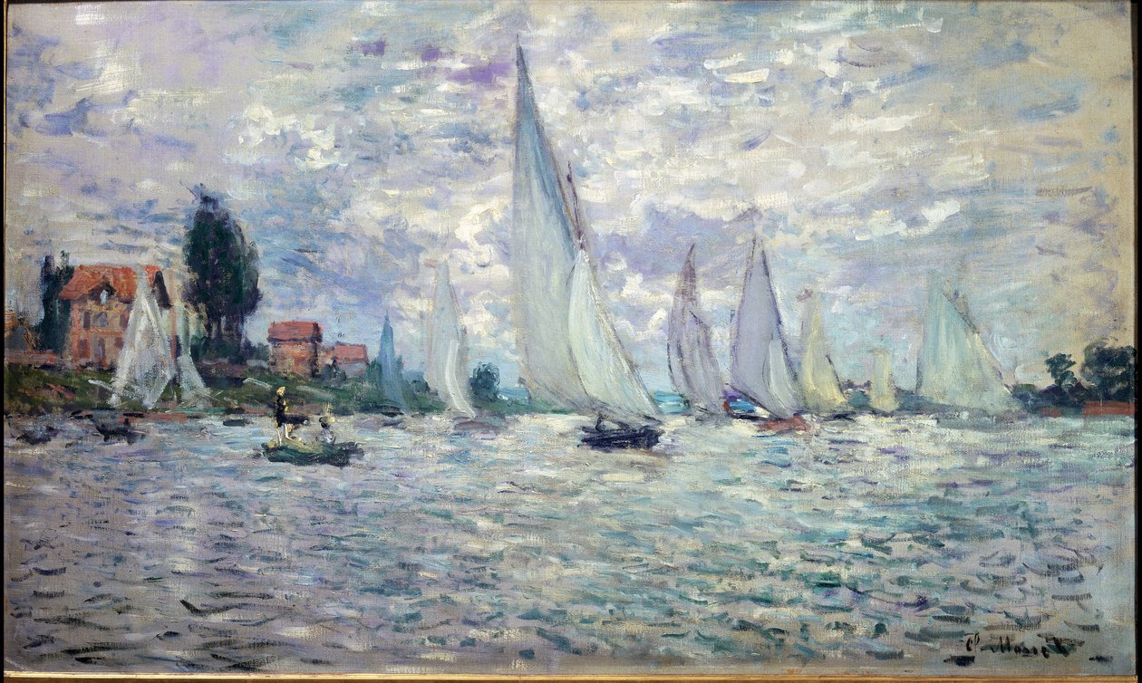 Lodě. Regates a Argenteuil - olej na plátně od Claude Monet