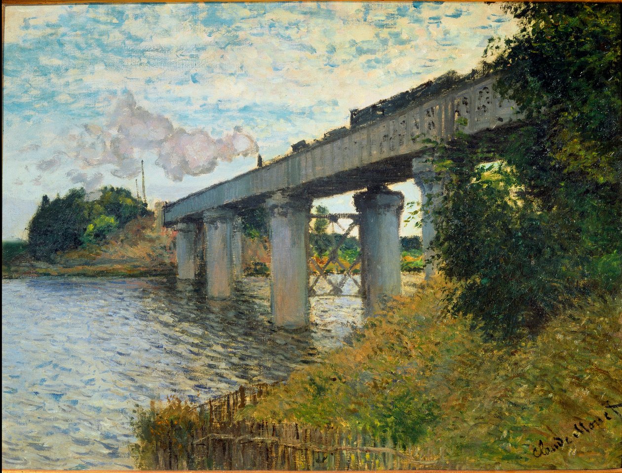 Železniční most v Argenteuil od Claude Monet