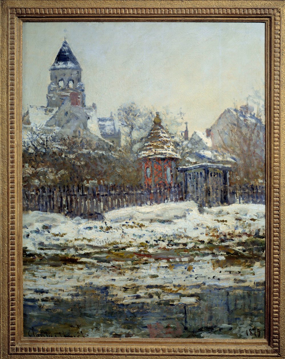 Kostel Vetheuil. Obraz Clauda Moneta (1840-1926) od Claude Monet