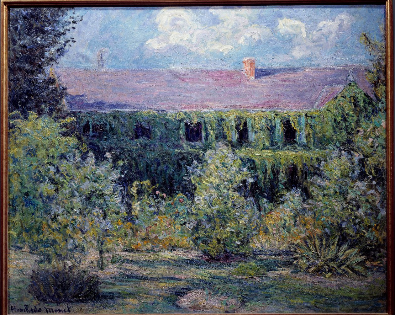 V domě malíře Clauda Moneta je obraz Giverny od Blanche Hosche (1865-1947) z 19. století. Vernone, Musee Poulain Pozor! Použití tohoto díla může podléhat žádosti o autorizaci třetí stranou nebo dalším poplatkům od Claude Monet