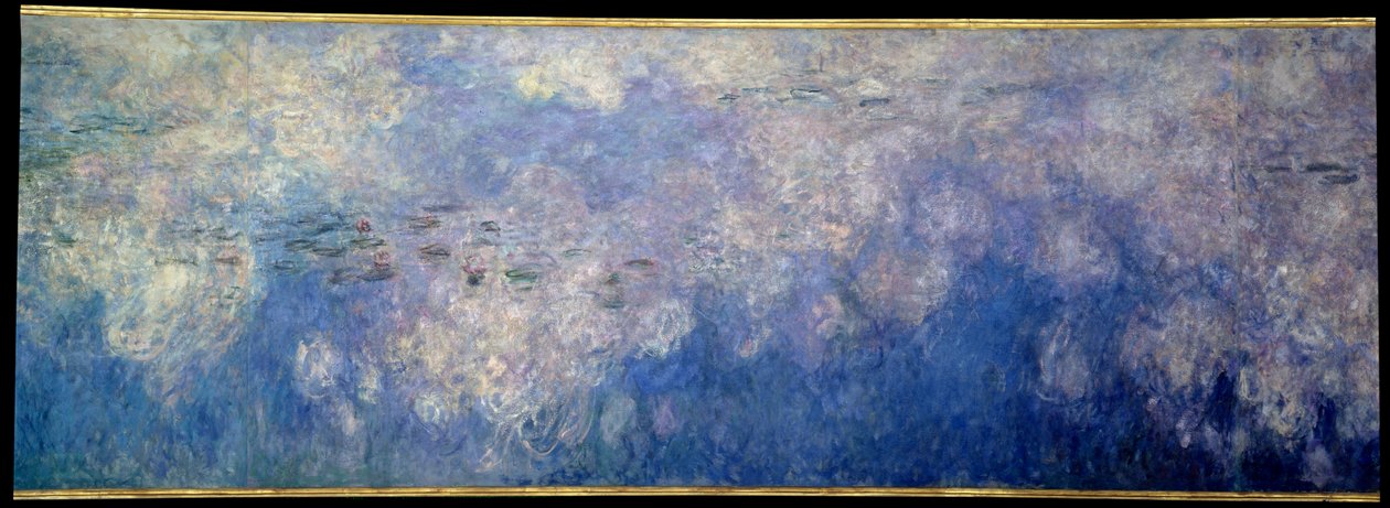Nymfey; mraky. Střední část triptychu malovaná v Giverny. Obraz Clauda Moneta (1840-1926) od Claude Monet
