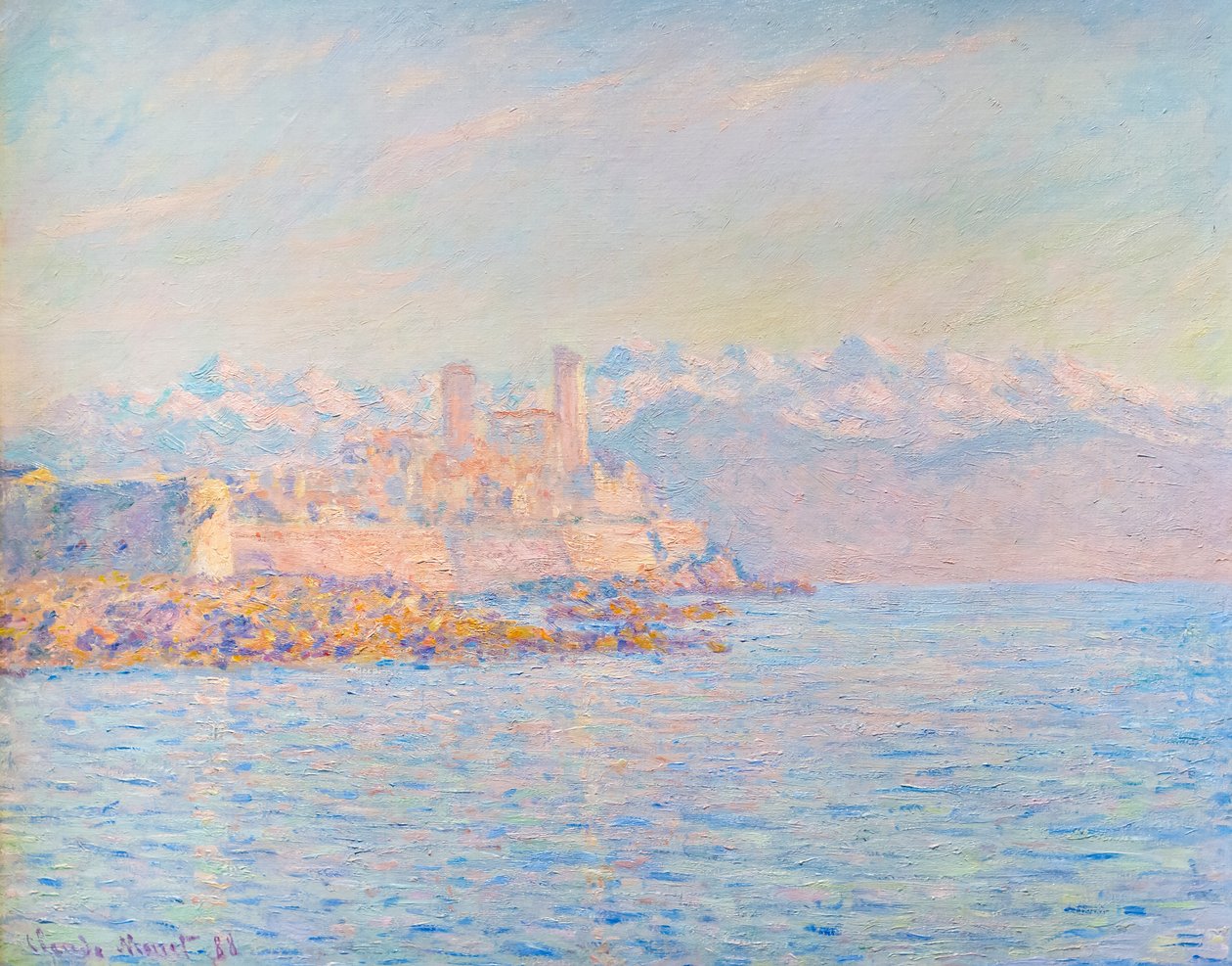 Stará pevnost v Antibes od Claude Monet