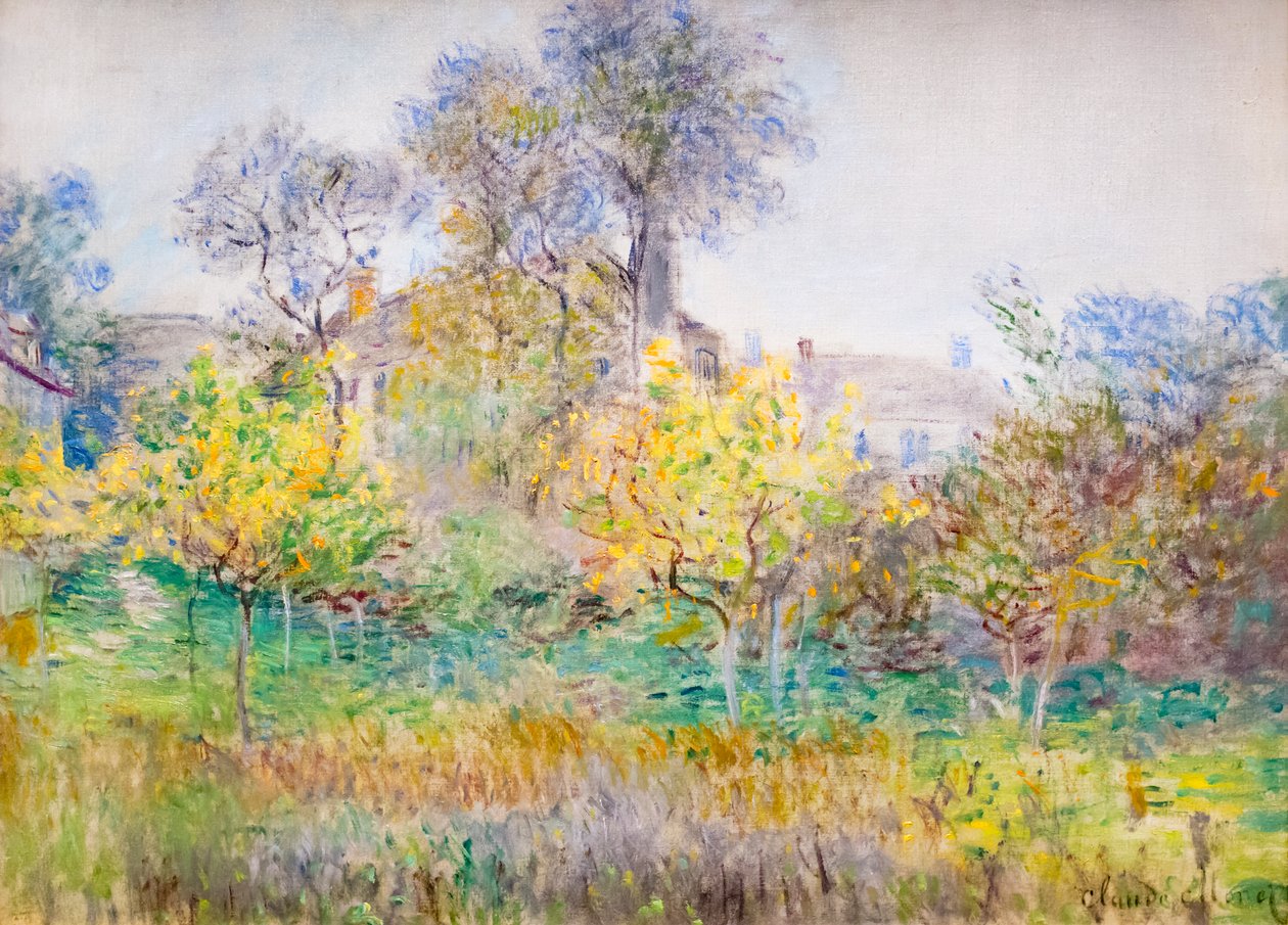 Sad, c. 1874 (olej na plátně) od Claude Monet