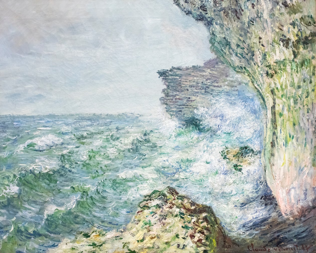 Moře ve Fécampu od Claude Monet