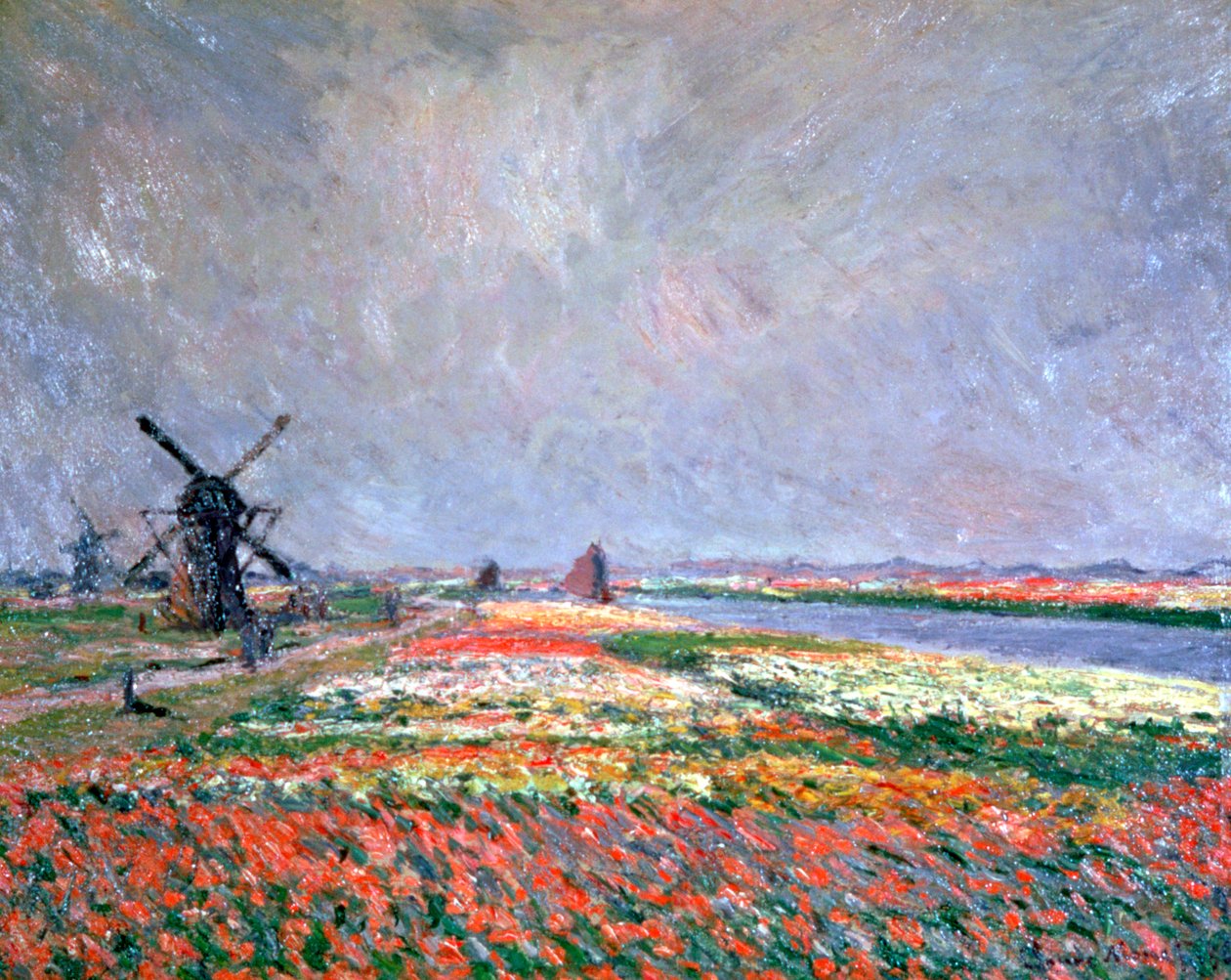 Tulipánová pole poblíž Leidenu, 1886 od Claude Monet