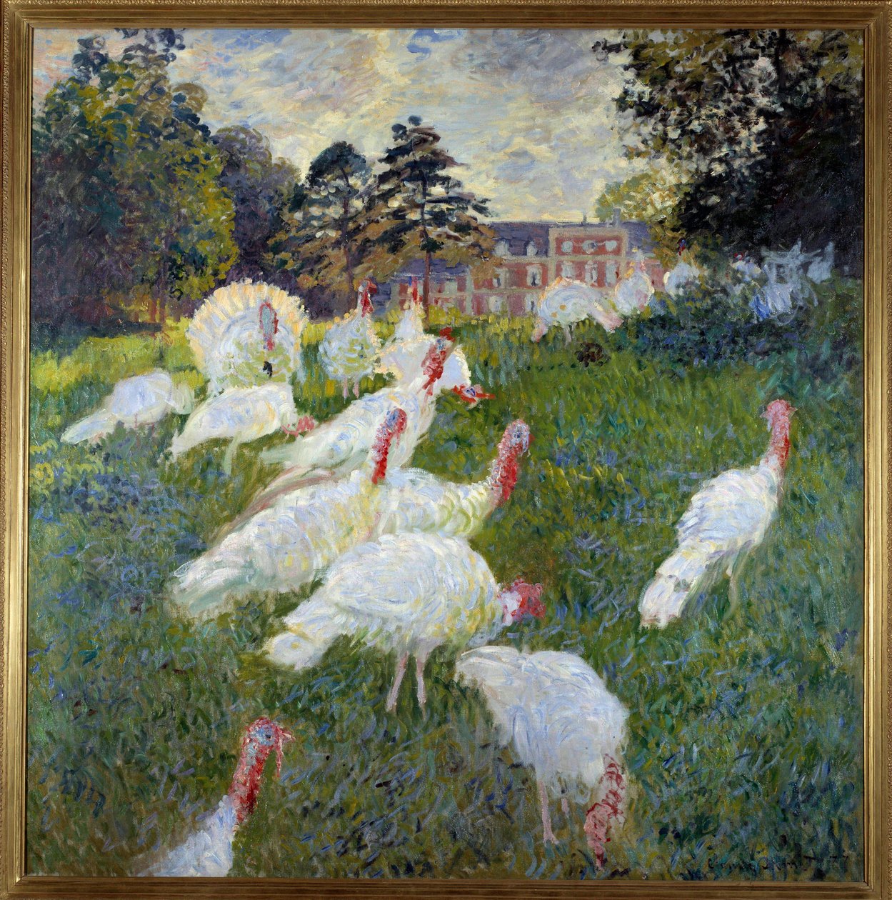Krůty (Pohled na hrad Rottembourg v Montgeronu) Obraz Clauda Moneta (1840-1926) 1877 Ne. 1,74x1,72 m Paříž, Musee d