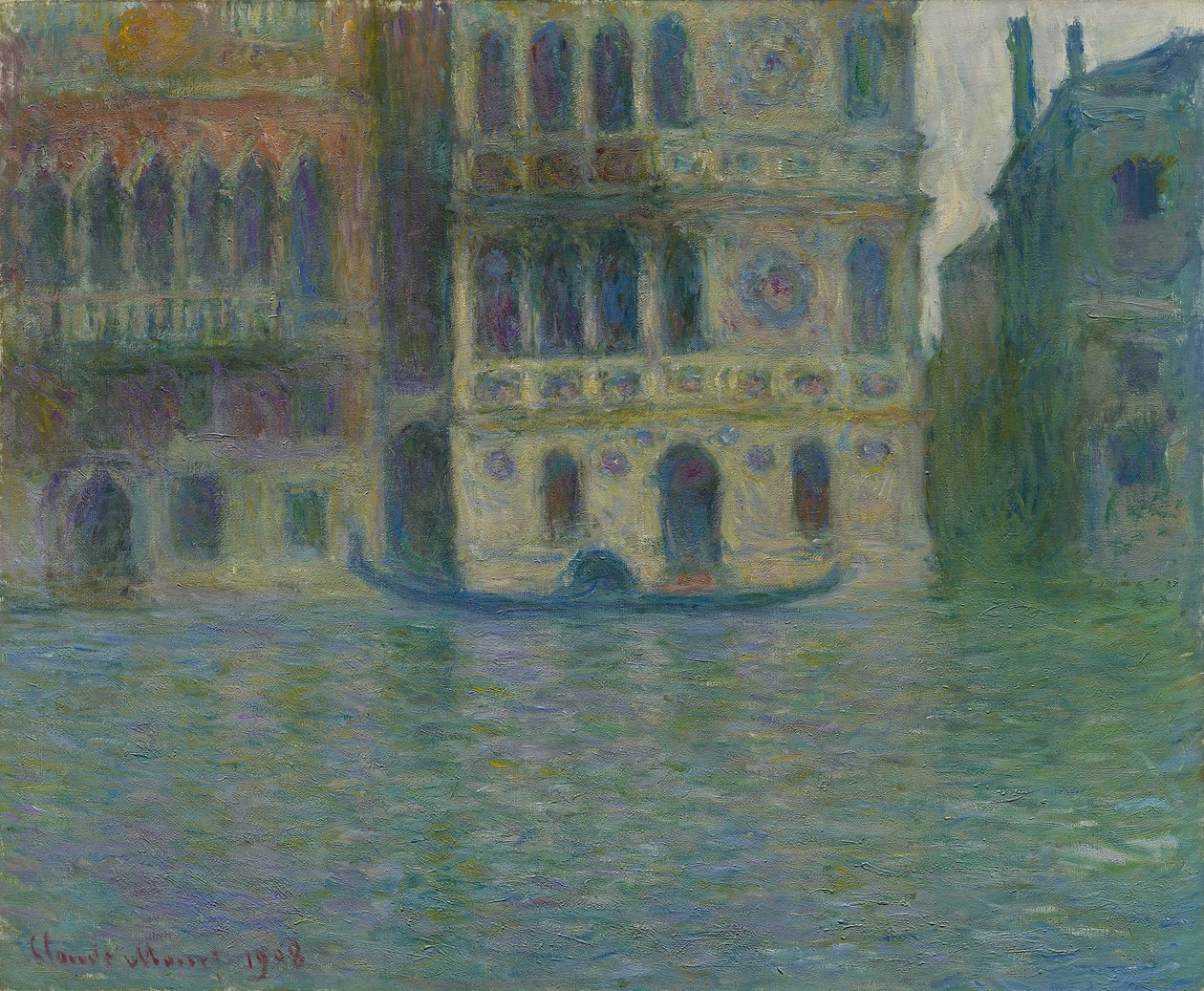 Benátky, Palazzo Dario, 1908 od Claude Monet