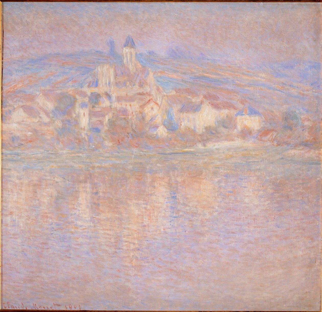 Vetheuil, západ slunce (malba na plátně) od Claude Monet