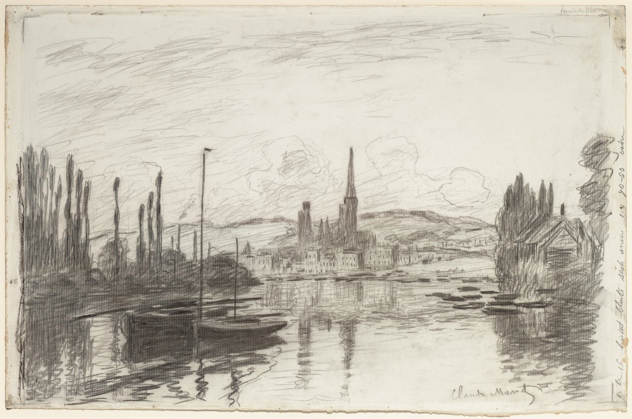 Pohled na Rouen od Claude Monet