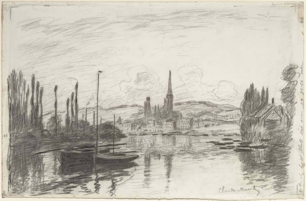 Pohled na Rouen, 1883 od Claude Monet