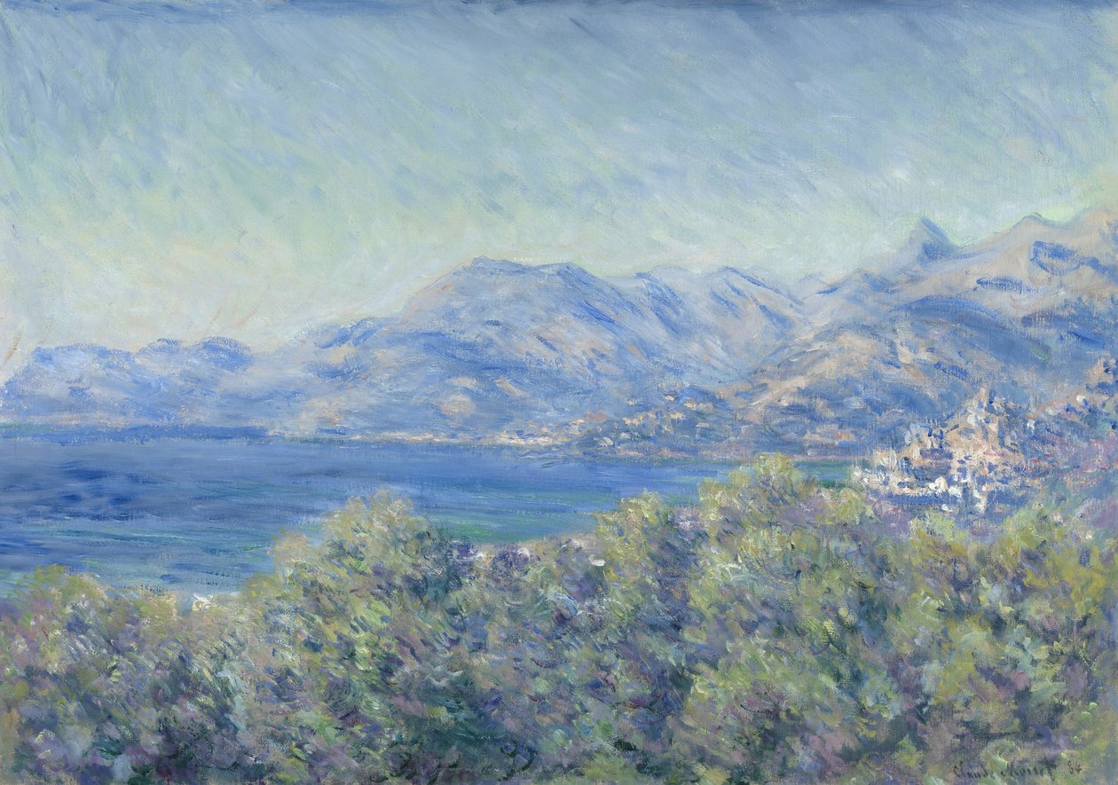 Pohled na Ventimiglia od Claude Monet