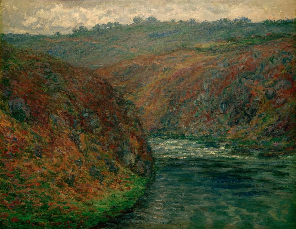 Pohled na Creuse, tmavé počasí od Claude Monet