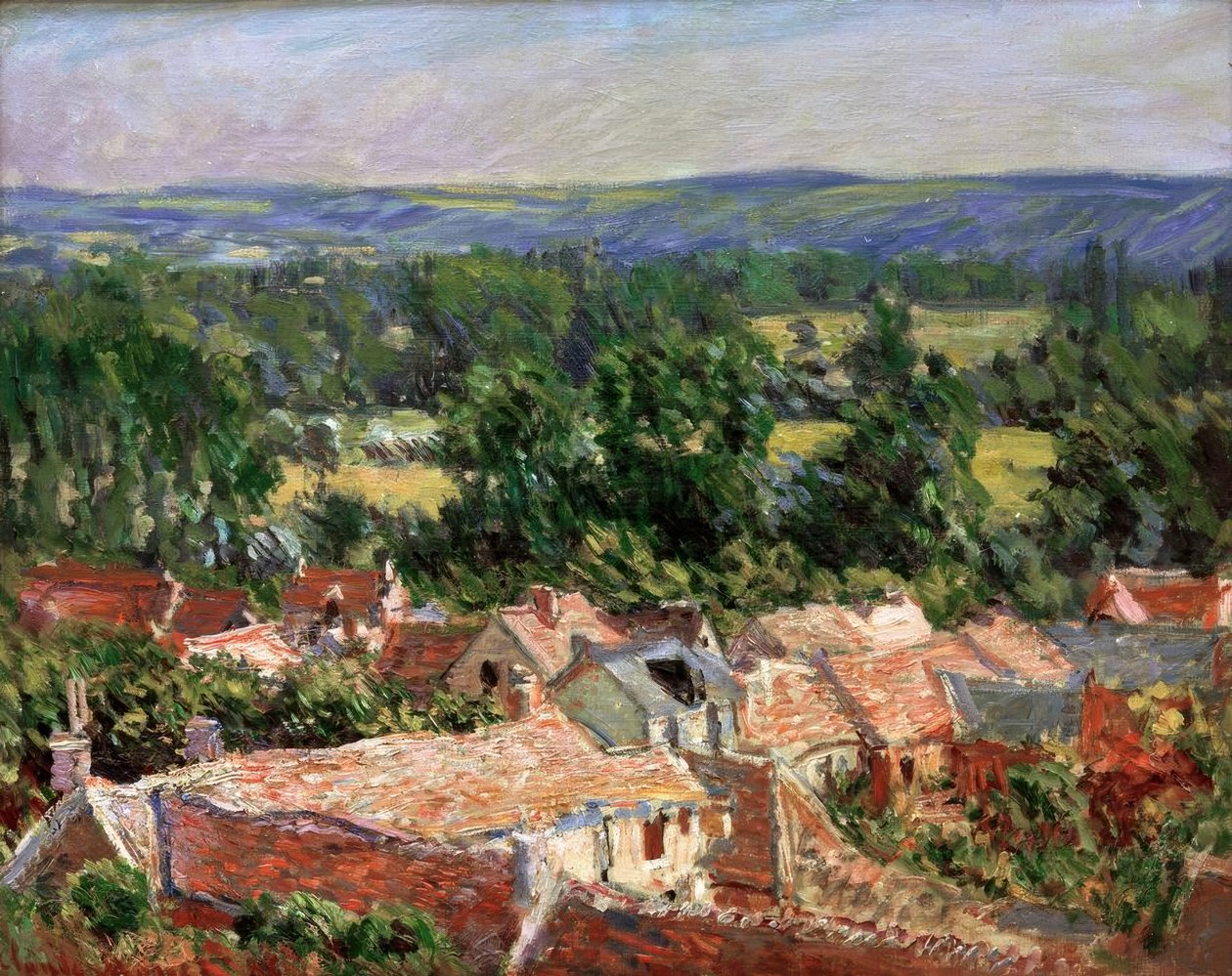 Pohled na vesnici Giverny od Claude Monet