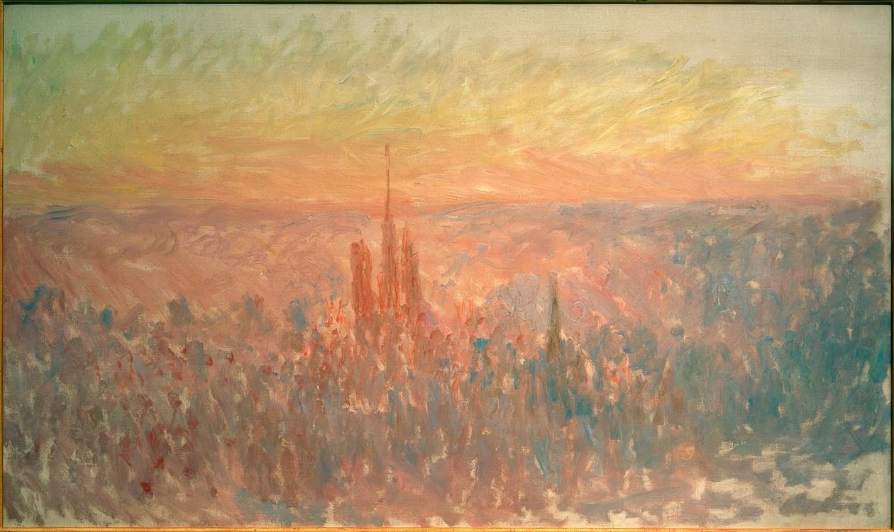 Celkový pohled na Rouen od Claude Monet