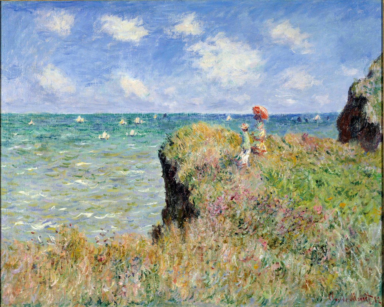 Projděte se po okraji útesu, Pourville od Claude Monet