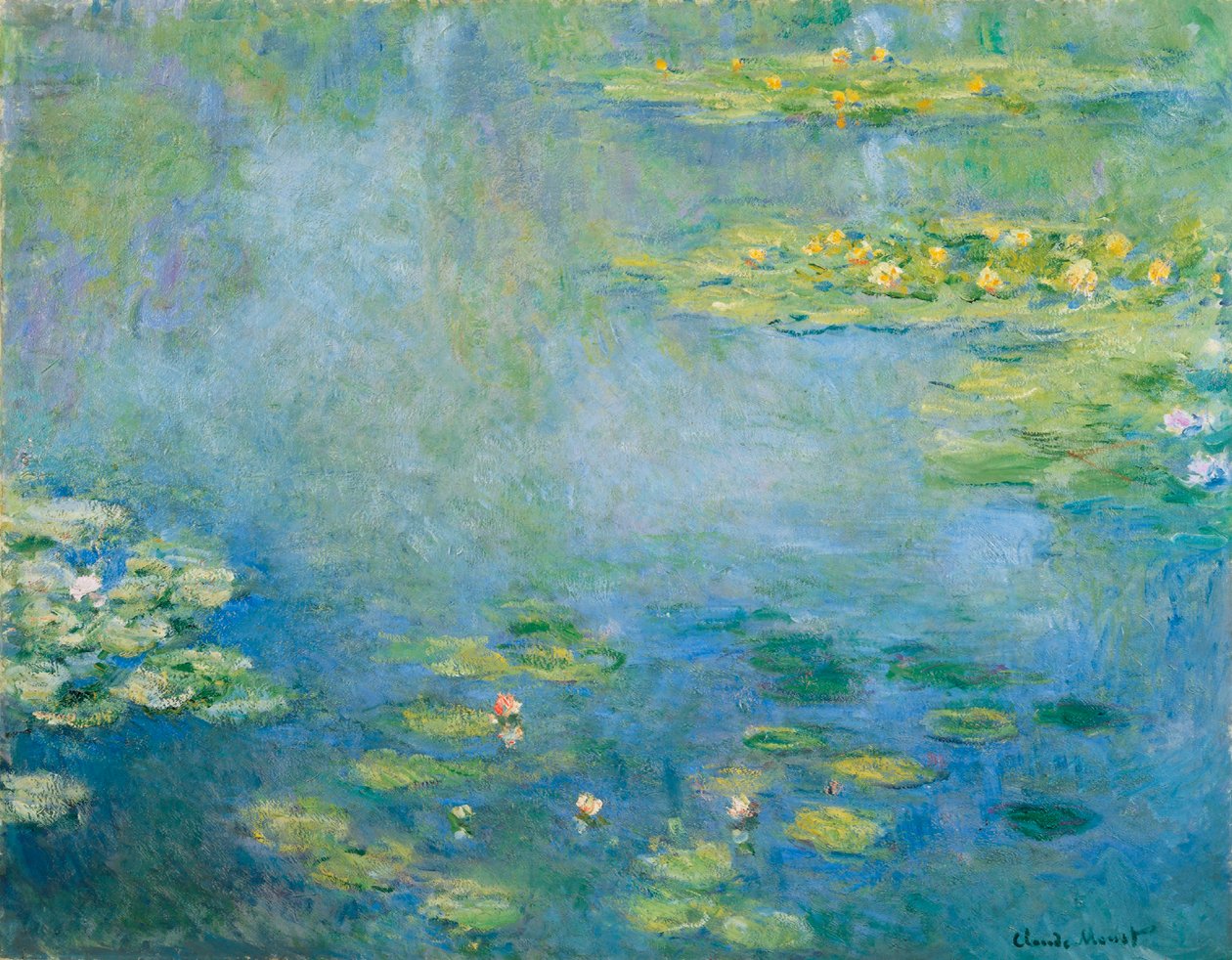 Lekníny, c. 1906 od Claude Monet