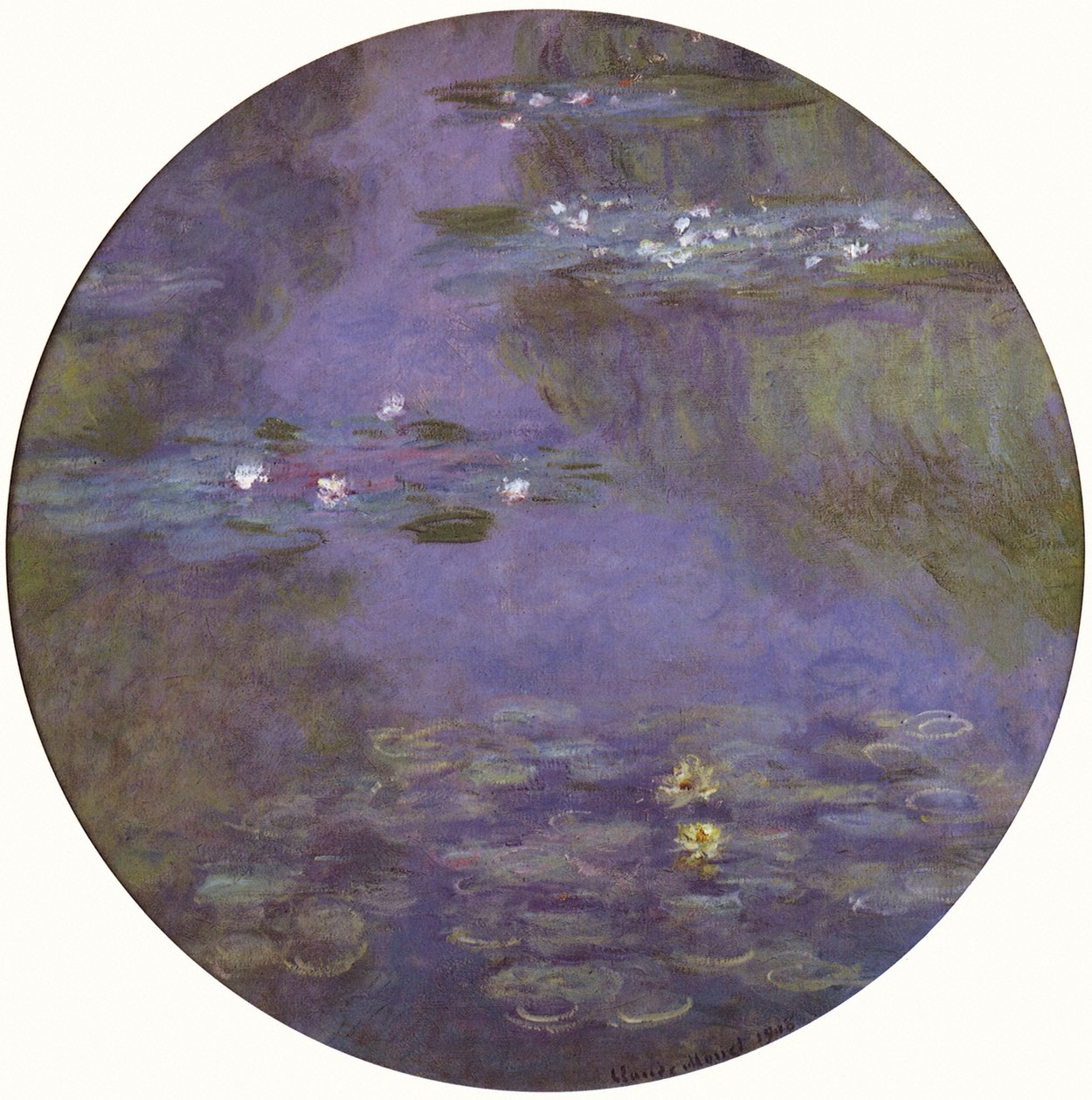 Vodní lilie Roundel od Claude Monet