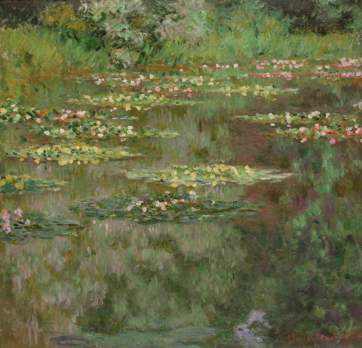 Lekníny aneb The Water Lily Pond (Nymphéas) 1904 (olej na plátně) od Claude Monet