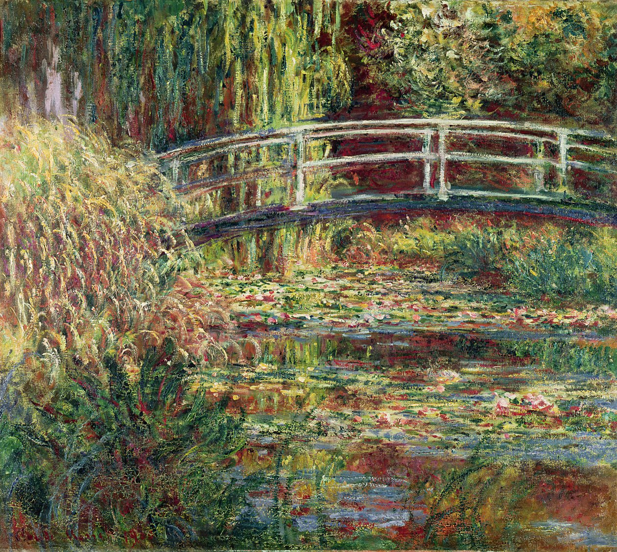 Leknínové jezírko: Růžová harmonie od Claude Monet