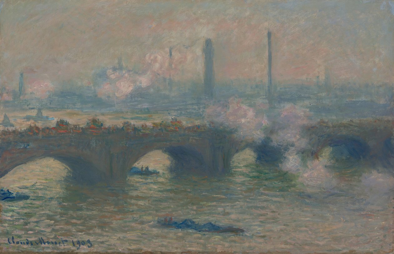 Waterloo Bridge, Šedý den od Claude Monet