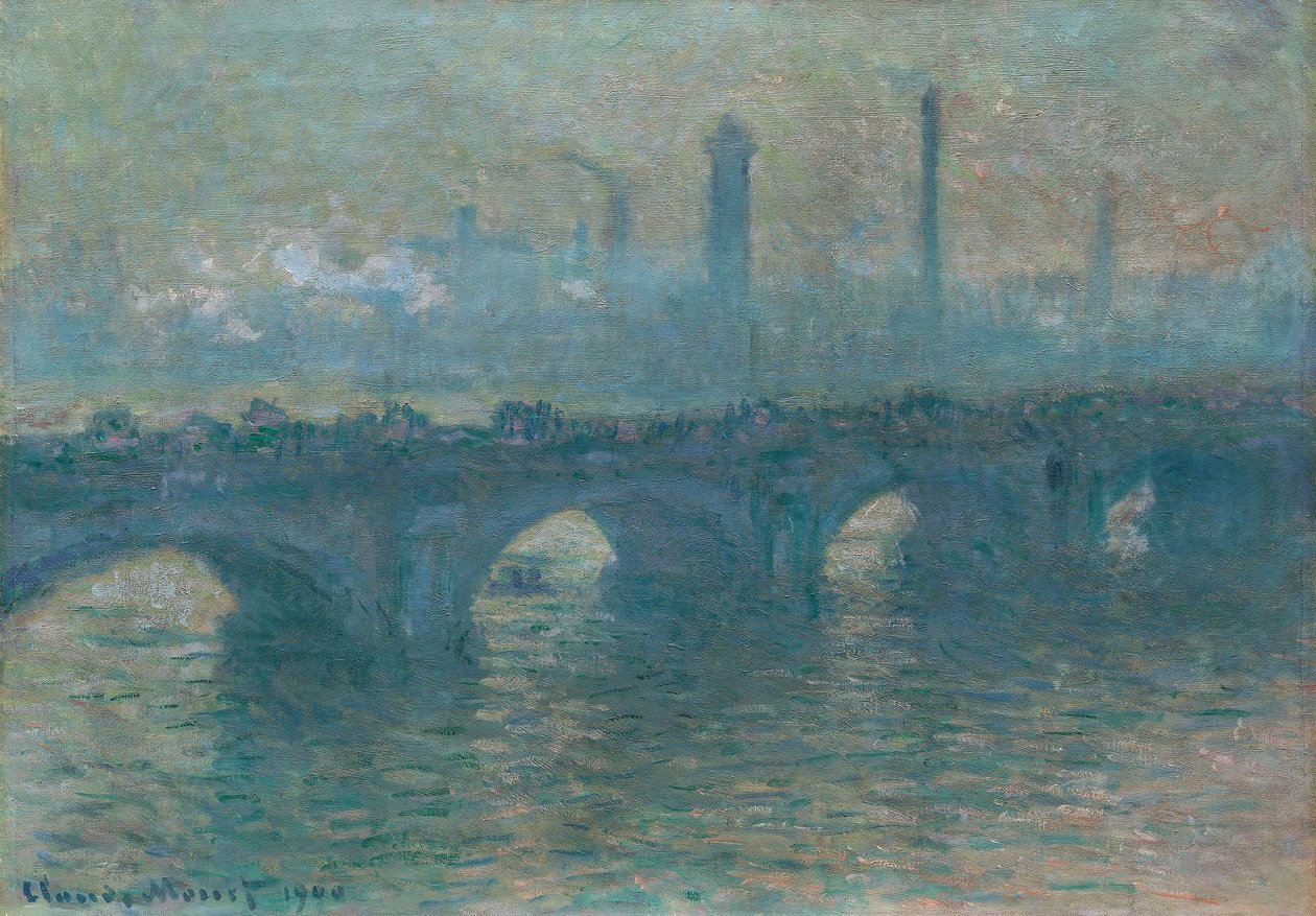 Waterloo Bridge, šedé počasí od Claude Monet
