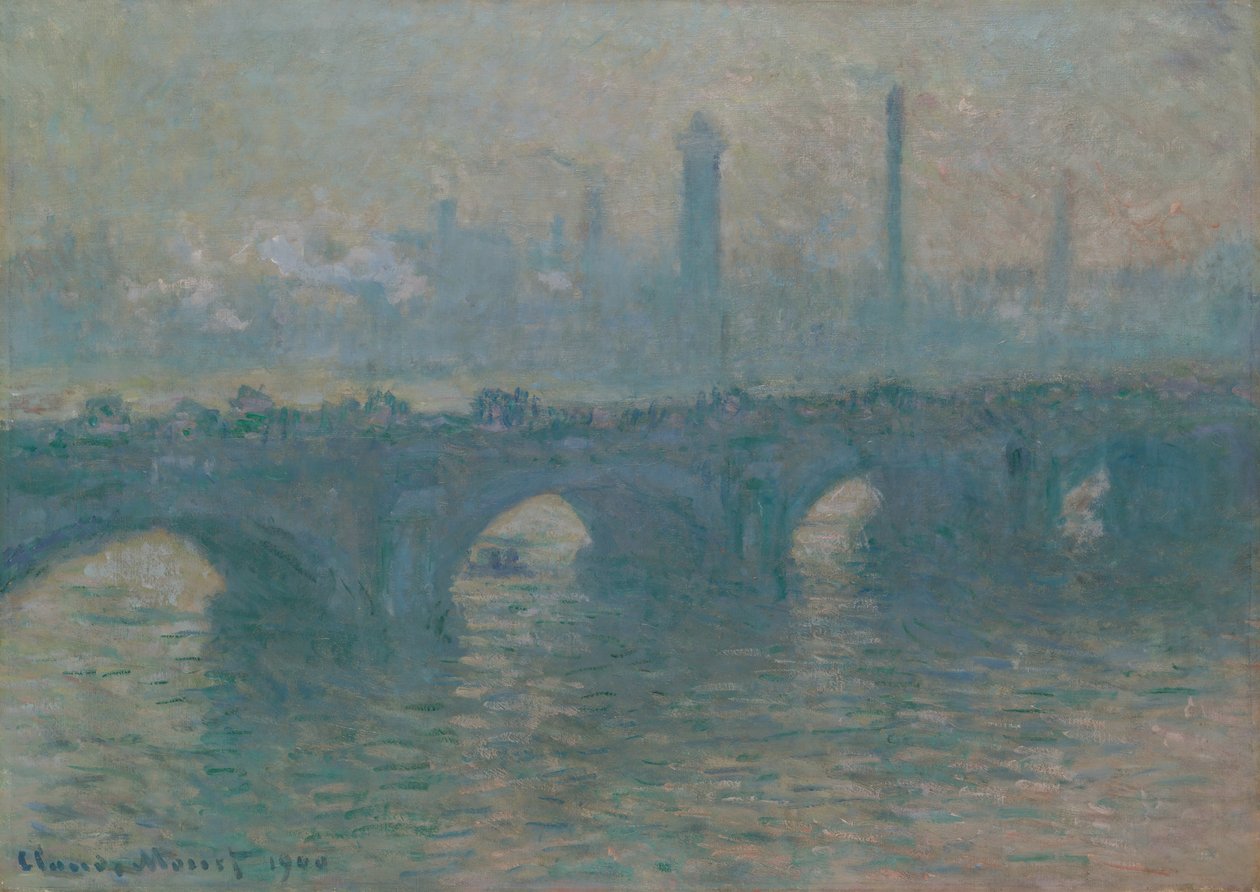 Waterloo Bridge, šedé počasí, 1900. od Claude Monet