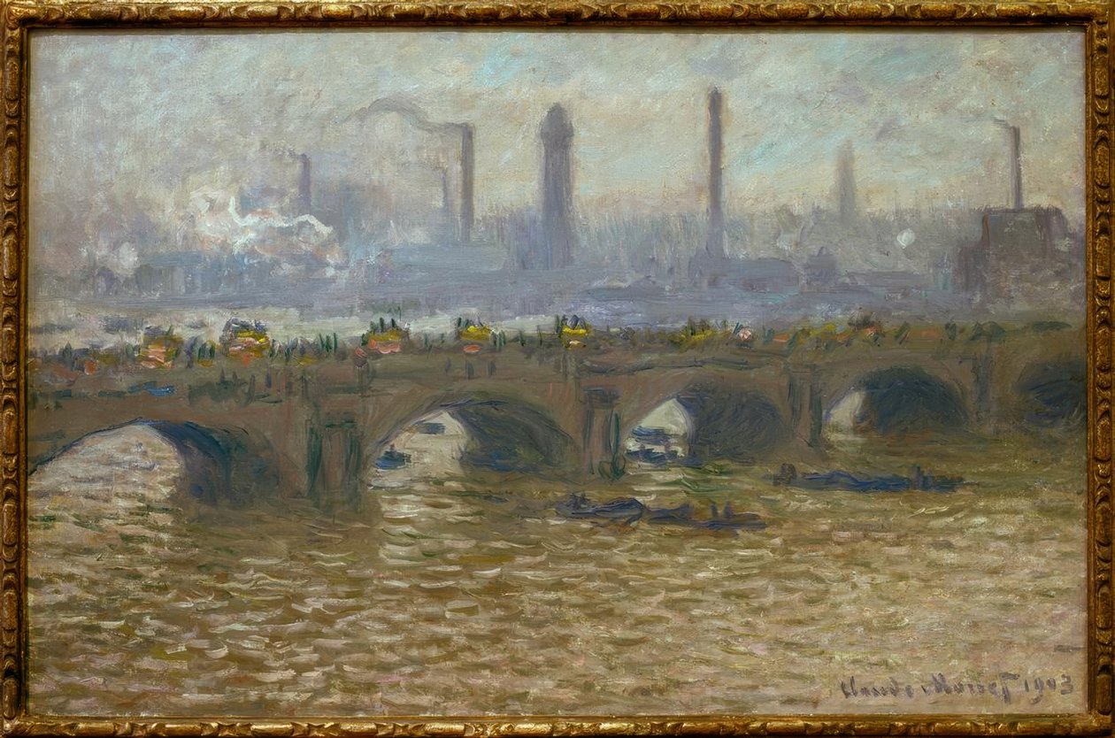 Waterloo Bridge, Temps grey (Waterloo Bridge, Grey Sky od Claude Monet