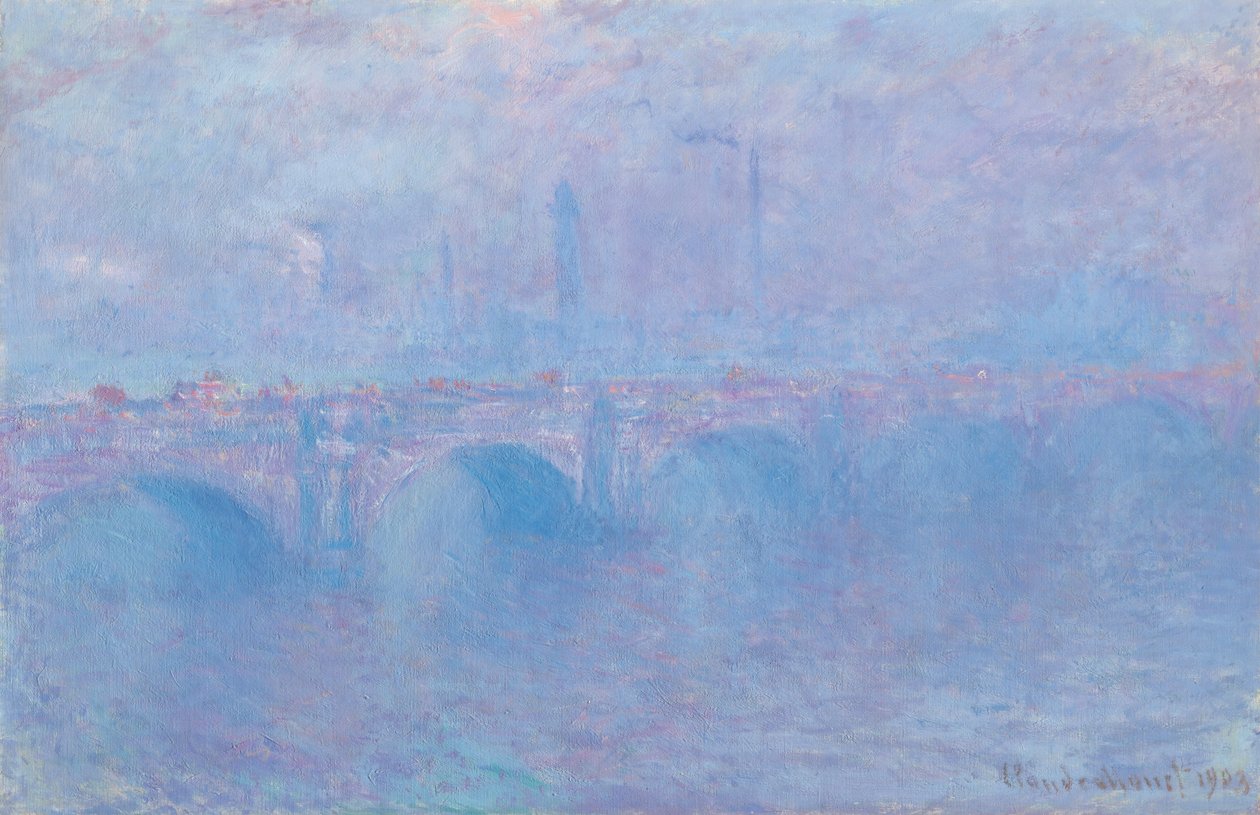 Most Waterloo, efekt brouillard od Claude Monet