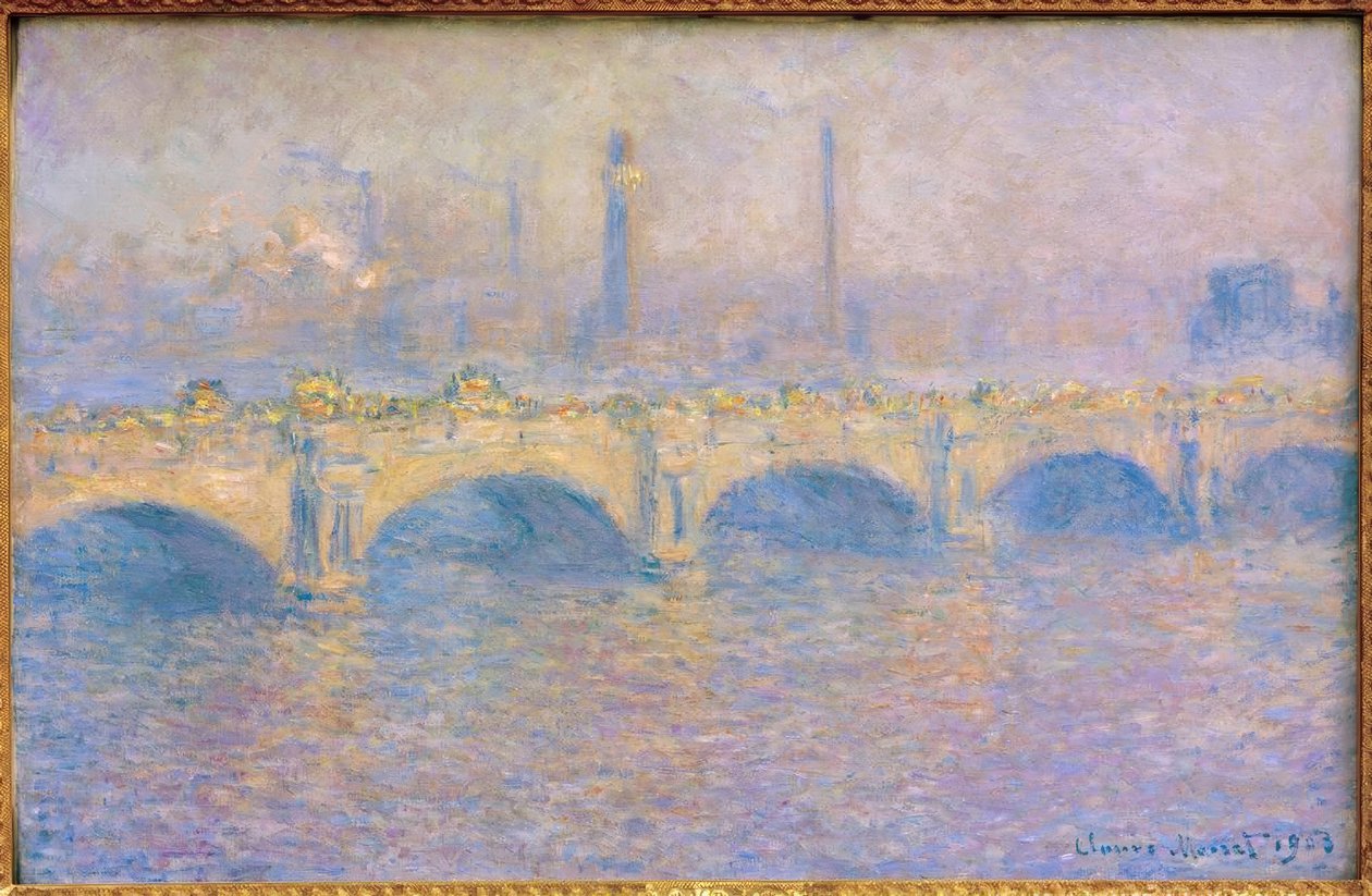 Waterloo Bridge, sluneční efekt (Waterloo Bridge, Sonne) od Claude Monet