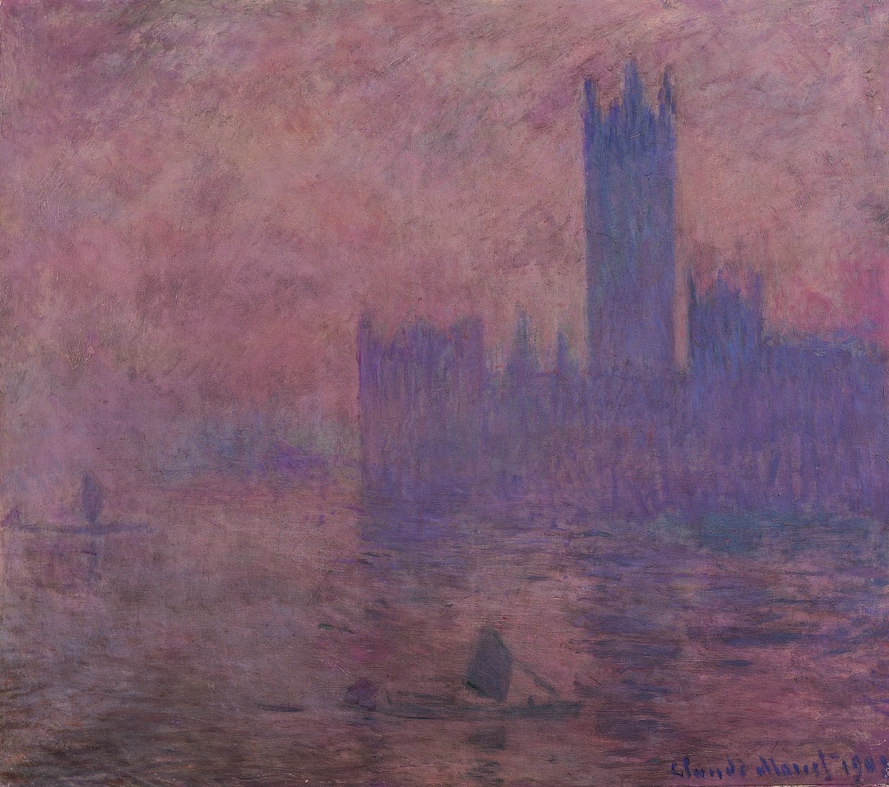 Westminsterská věž od Claude Monet